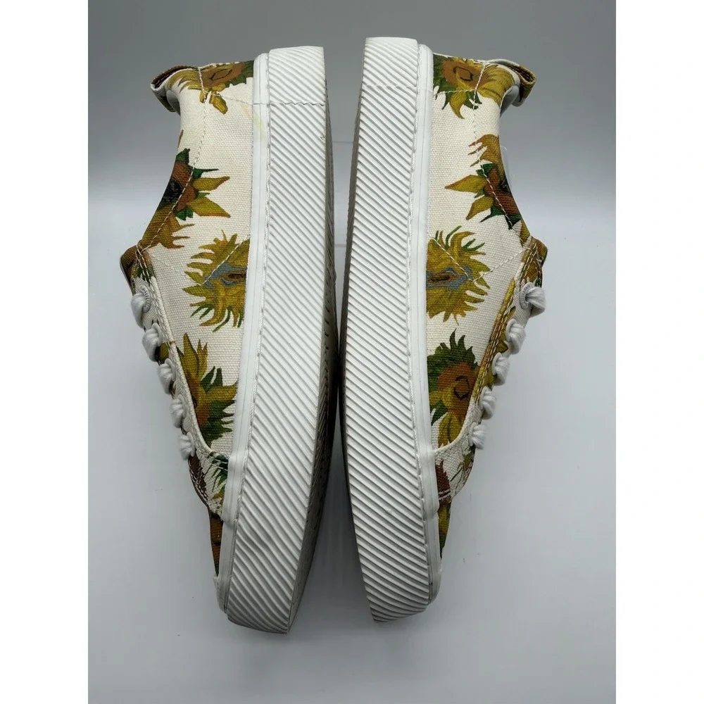 Cariuma OCA Low X Van Gogh Sunflower Organic Canvas Sneakers US Women's 7